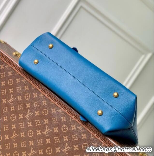 Famous Brand Louis Vuitton Low Key Cabas MM Bag in Blue Calfskin M25341 Blue 2026