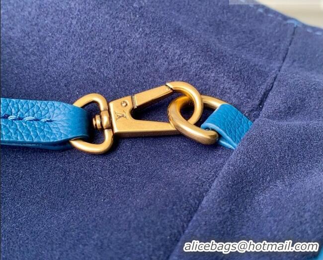 Famous Brand Louis Vuitton Low Key Cabas MM Bag in Blue Calfskin M25341 Blue 2026
