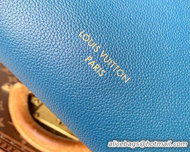 Famous Brand Louis Vuitton Low Key Cabas MM Bag in Blue Calfskin M25341 Blue 2026