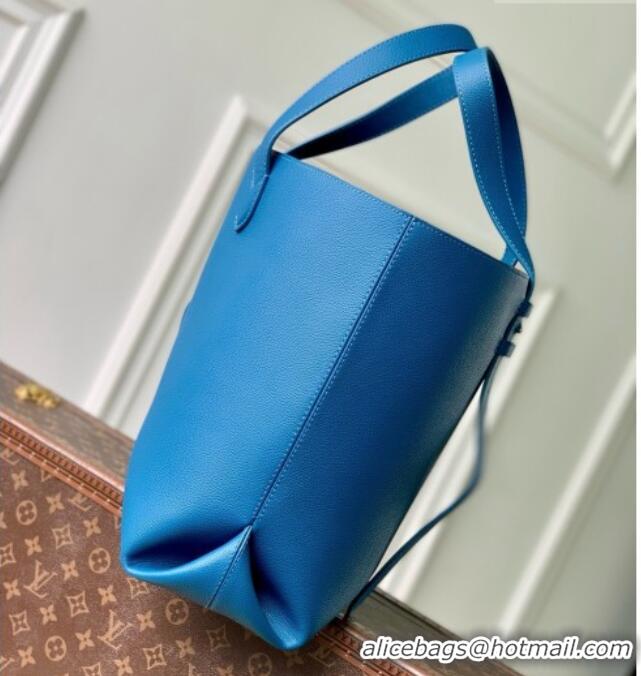 Famous Brand Louis Vuitton Low Key Cabas MM Bag in Blue Calfskin M25341 Blue 2026