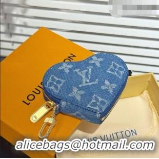 Good Looking Louis Vuitton Heart Coin Purse M26575 LV081939 Denim Blue 2026