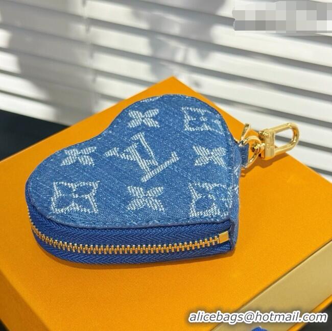 Good Looking Louis Vuitton Heart Coin Purse M26575 LV081939 Denim Blue 2026