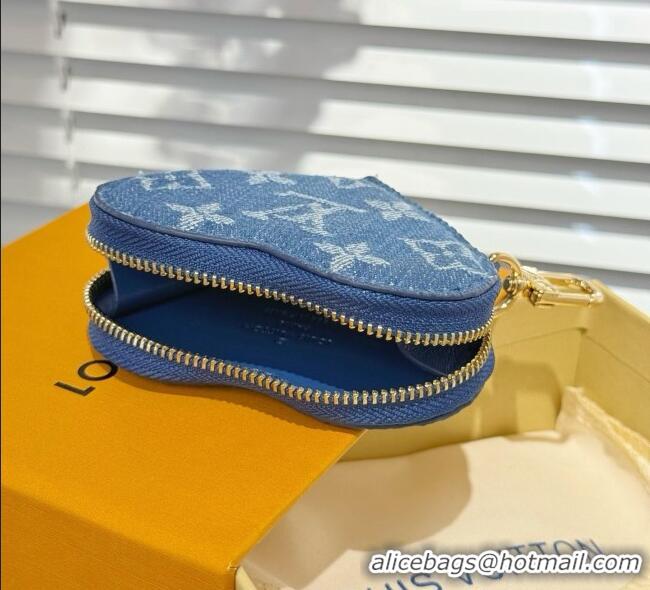 Good Looking Louis Vuitton Heart Coin Purse M26575 LV081939 Denim Blue 2026