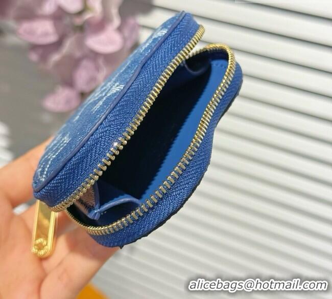 Good Looking Louis Vuitton Heart Coin Purse M26575 LV081939 Denim Blue 2026