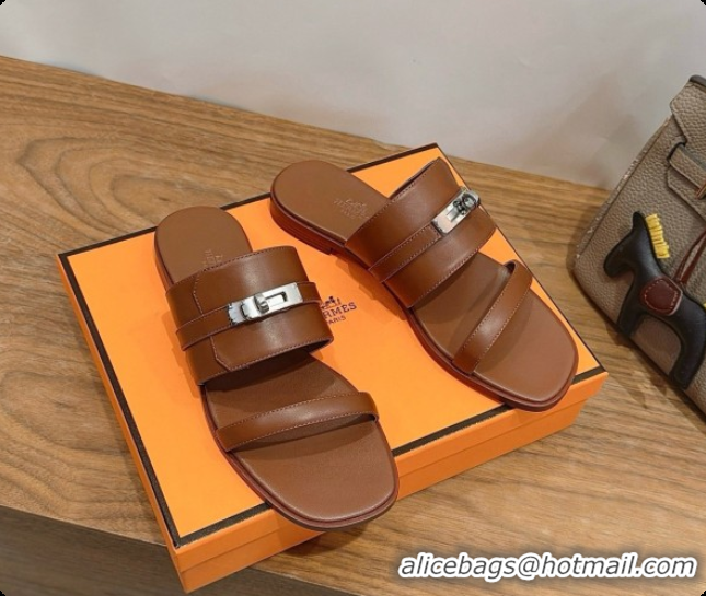 Good Looking Hermes Nina Sandal in Calfskin H080730 Brown 2026