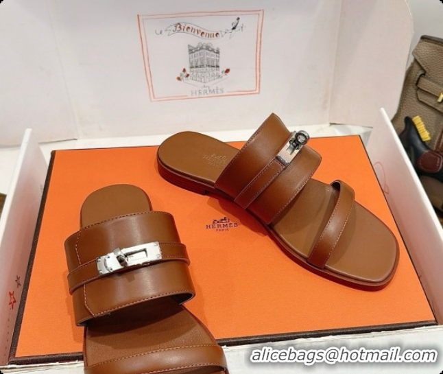 Good Looking Hermes Nina Sandal in Calfskin H080730 Brown 2026