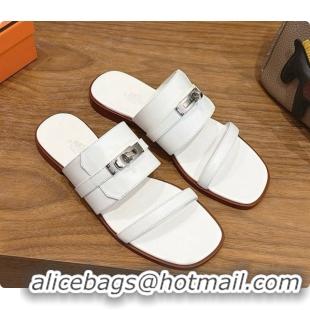 Good Quality Hermes Nina Sandal in Calfskin H080731 White 2026