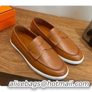 Classic Hot Hermes Job loafers in Smooth Calfskin H080737 Brown 2026