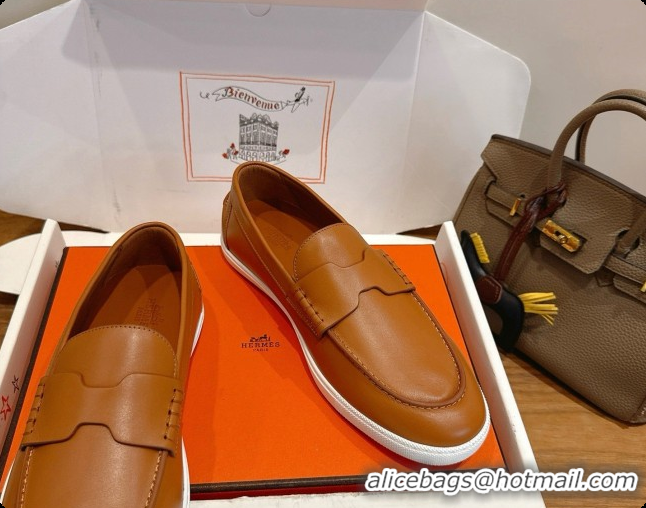 Classic Hot Hermes Job loafers in Smooth Calfskin H080737 Brown 2026
