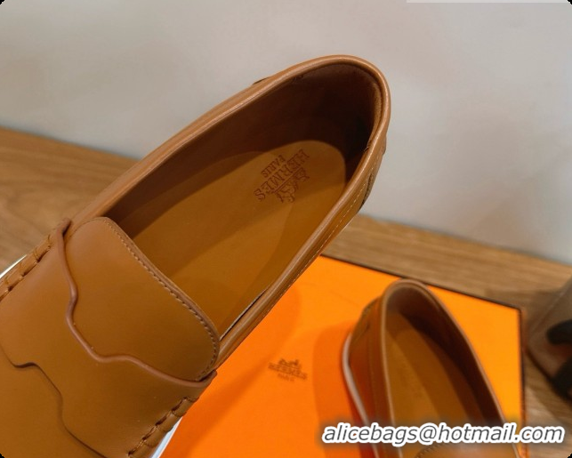 Classic Hot Hermes Job loafers in Smooth Calfskin H080737 Brown 2026