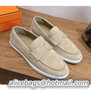 Shop Cheap Hermes Job loafers in Suede H080740 Beige 2026