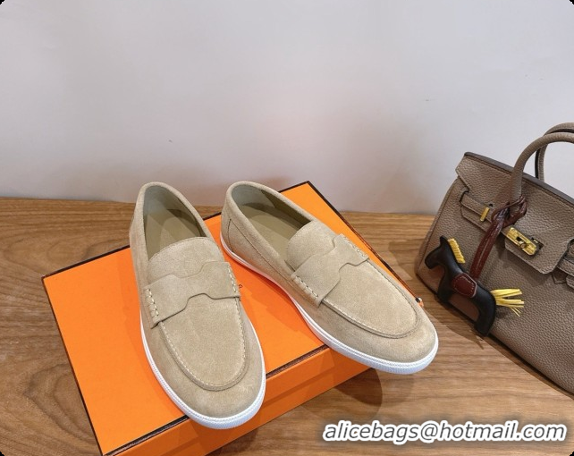 Shop Cheap Hermes Job loafers in Suede H080740 Beige 2026