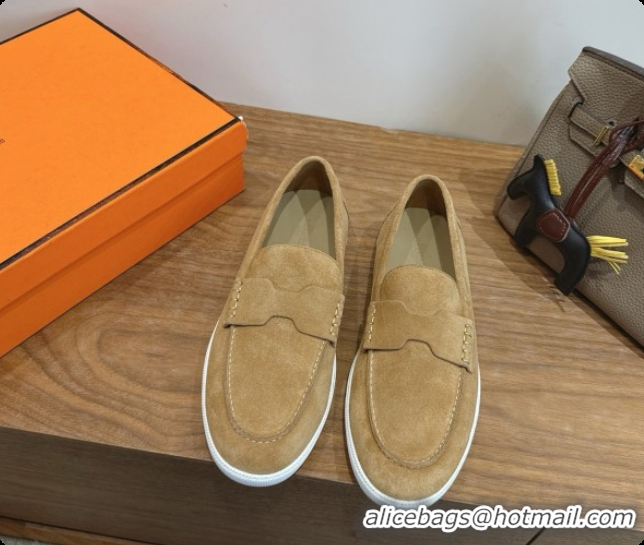 Good Product Hermes Job loafers in Suede H080743 Brown 2026