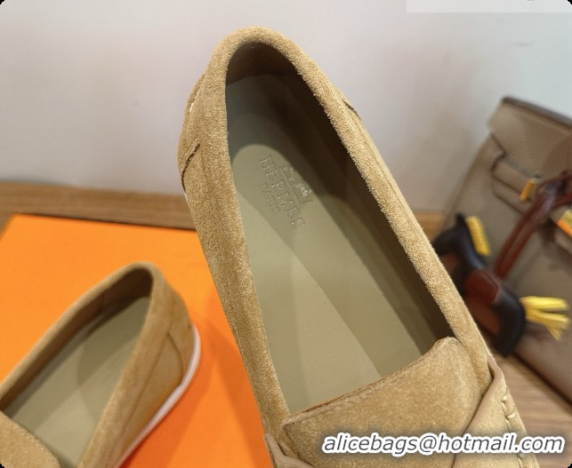 Good Product Hermes Job loafers in Suede H080743 Brown 2026