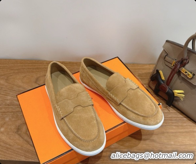 Good Product Hermes Job loafers in Suede H080743 Brown 2026