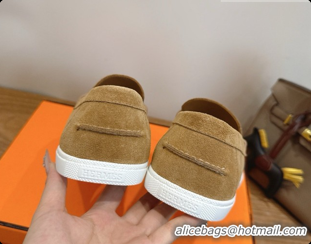 Good Product Hermes Job loafers in Suede H080743 Brown 2026