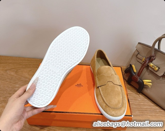 Good Product Hermes Job loafers in Suede H080743 Brown 2026