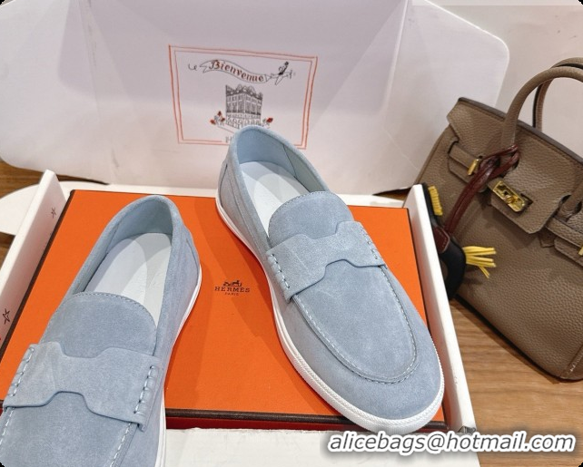 Pretty Style Hermes Job loafers in Suede H080745 Light Grey 2026
