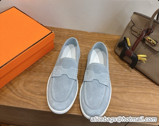 Pretty Style Hermes Job loafers in Suede H080745 Light Grey 2026