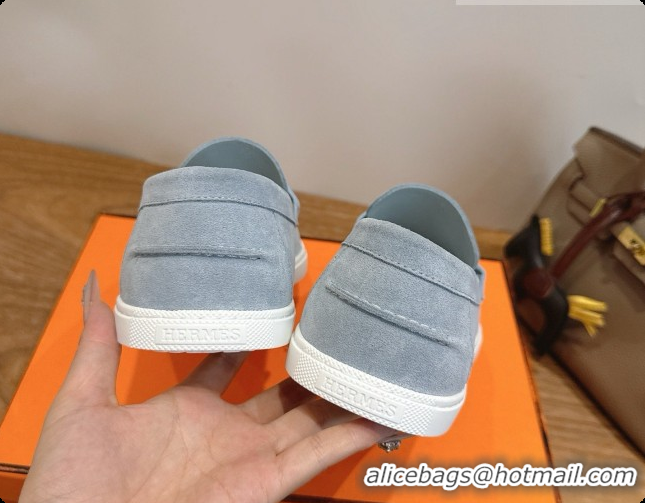 Pretty Style Hermes Job loafers in Suede H080745 Light Grey 2026