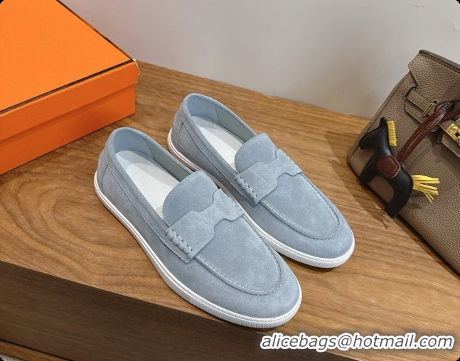 Pretty Style Hermes Job loafers in Suede H080745 Light Grey 2026