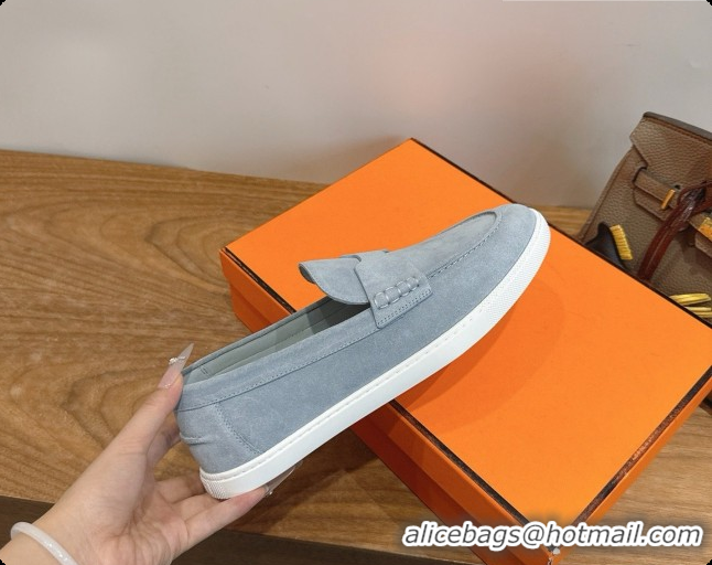 Pretty Style Hermes Job loafers in Suede H080745 Light Grey 2026