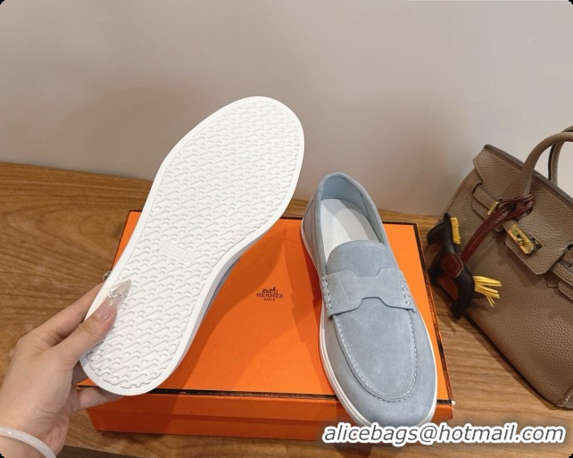 Pretty Style Hermes Job loafers in Suede H080745 Light Grey 2026