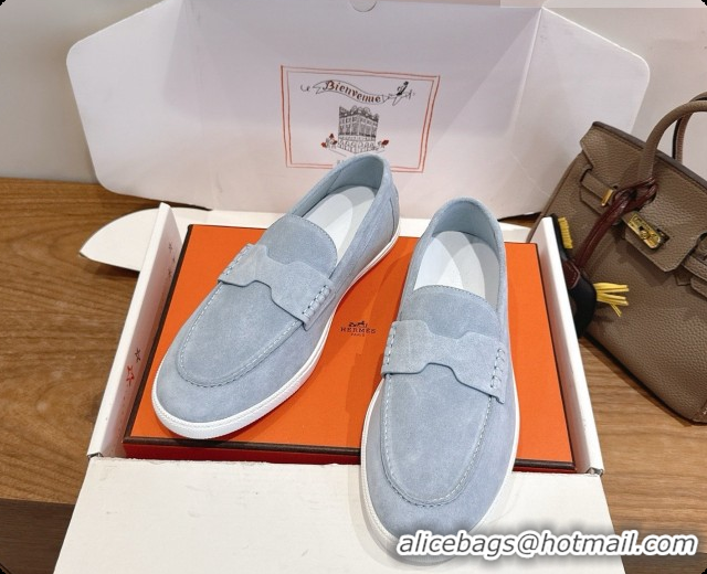 Pretty Style Hermes Job loafers in Suede H080745 Light Grey 2026