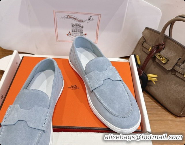 Pretty Style Hermes Job loafers in Suede H080745 Light Grey 2026