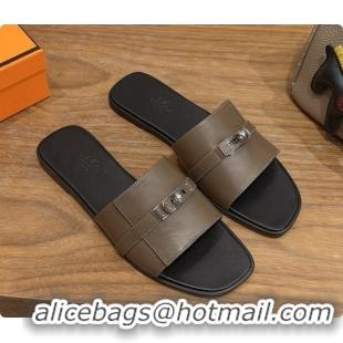 Popular Style Hermes Giulia sandal in Calfskin with Kelly Buckle H080757 Grey 2026