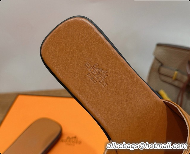Good Quality Hermes Giulia sandal in Calfskin with Kelly Buckle H080758 Brown 2026
