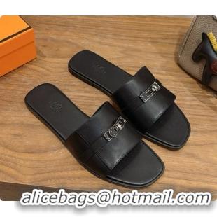 Top Grade Hermes Giulia sandal in Calfskin with Kelly Buckle H080759 Black 2026