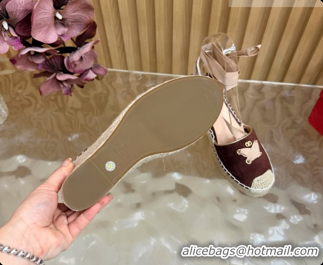 Good Looking Valentino Suede Espadrilles Wedge V081431 Brown 2026