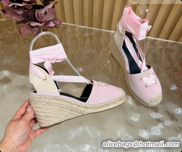 Purchase Valentino Suede Espadrilles Wedge V081432 Pink 2026