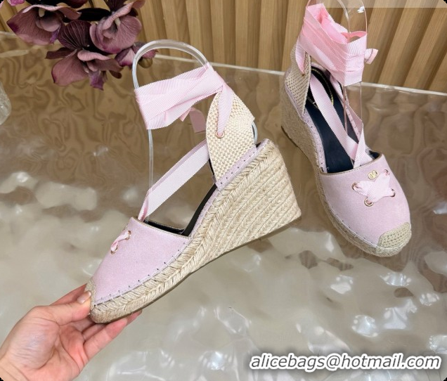 Purchase Valentino Suede Espadrilles Wedge V081432 Pink 2026