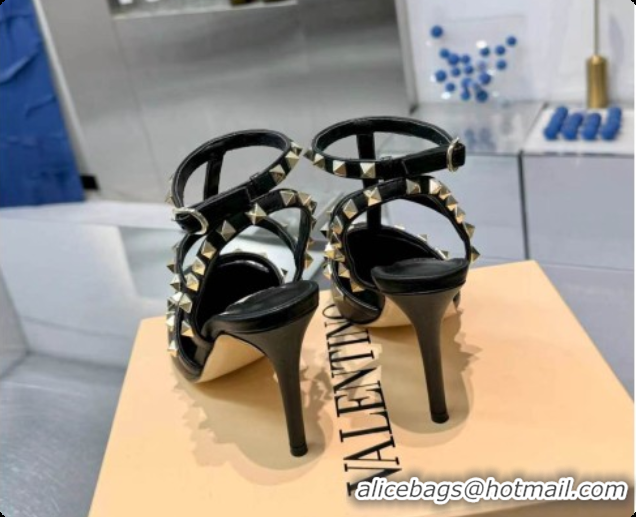 Top Grade Valentino Rockstud Kidskin Pumps 100MM V081455 Black 2026