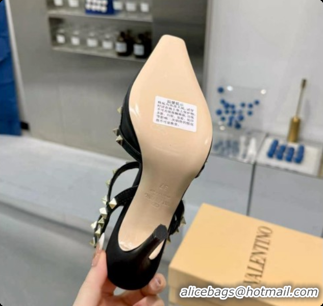 Top Grade Valentino Rockstud Kidskin Pumps 100MM V081455 Black 2026
