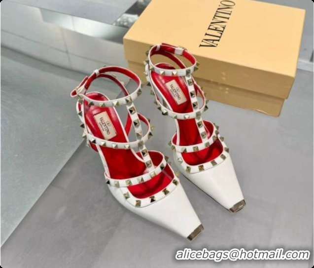 Most Popular Valentino Rockstud Kidskin Pumps 100MM V081461 White 2026