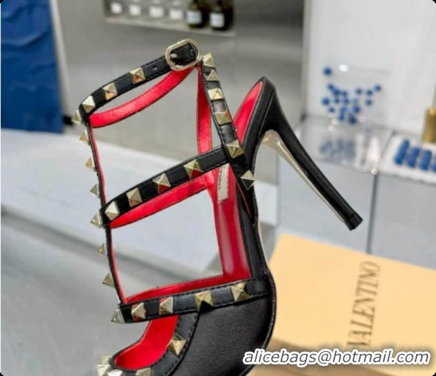Hot Style Valentino Rockstud Kidskin Pumps 100MM V081462 Red/Black 2026