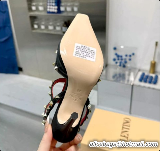 Hot Style Valentino Rockstud Kidskin Pumps 100MM V081462 Red/Black 2026