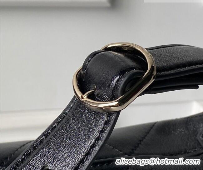 Famous Brand Chanel Shiny Lambskin Leather Hobo Handbag AS6138 Black 2026