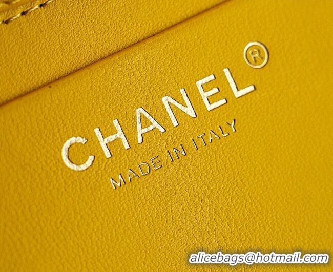 Big Discount Chanel Braided Straw Small Shopping Bag AS5951 Yellow 2026