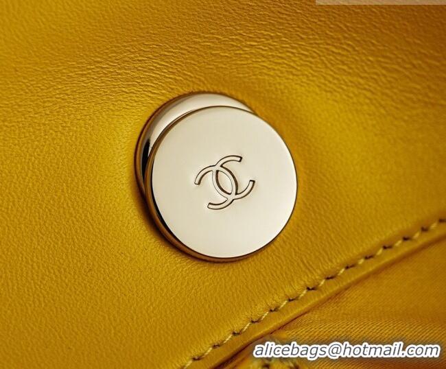 Big Discount Chanel Braided Straw Small Shopping Bag AS5951 Yellow 2026