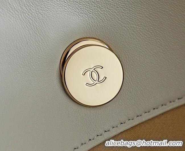 Best Quality Chanel Braided Straw Small Shopping Bag AS5951 White 2026