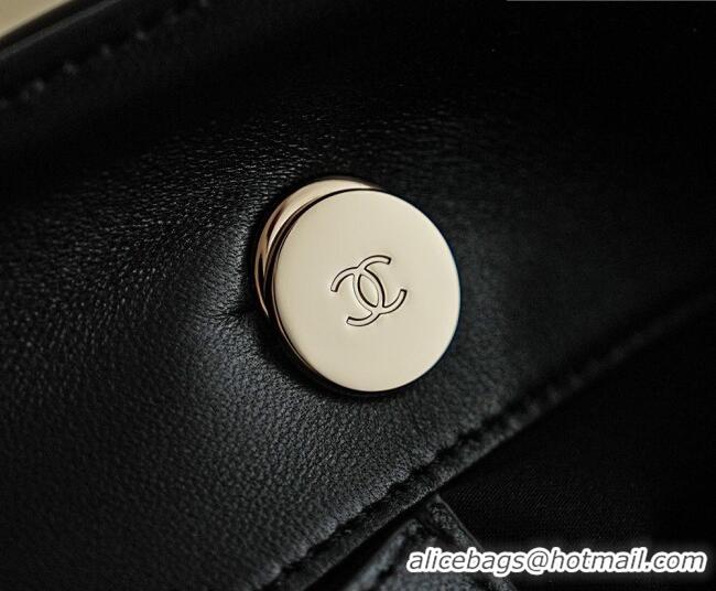Good Discount Chanel Braided Straw Small Shopping Bag AS5951 Black 2026