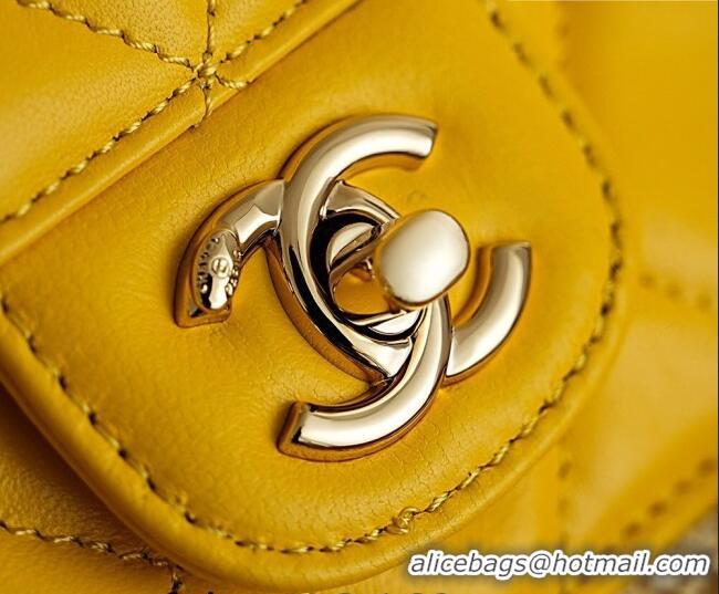 Good Taste Chanel Braided Straw Large Shopping Bag AS5952 Yellow 2026