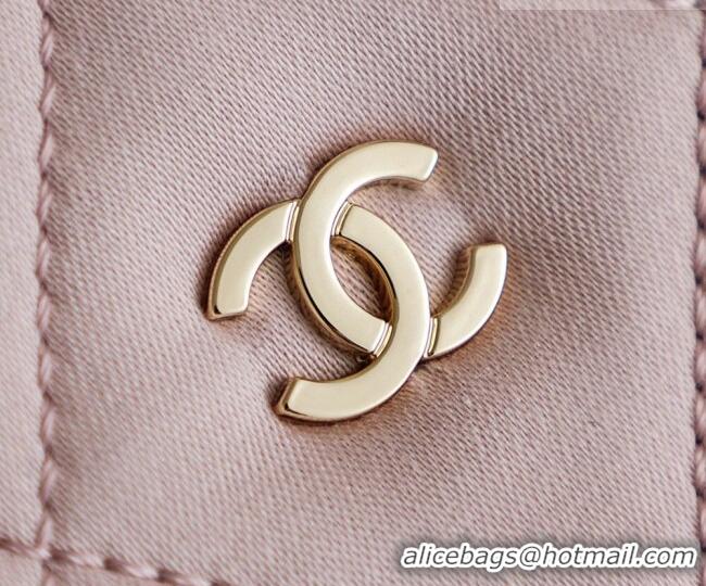 Super Quality Chanel Braided Straw Large Shopping Bag AS5952 Pink 2026