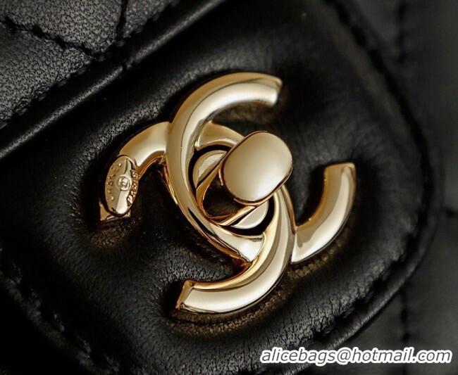 Free Shipping Cheap Chanel Braided Straw Large Shopping Bag AS5952 Black 2026