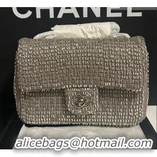 Super Quality Discount Chanel Knit/Beads Evening Bag AS4298 Silver 2026