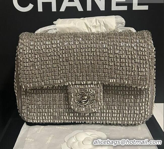Super Quality Discount Chanel Knit/Beads Evening Bag AS4298 Silver 2026